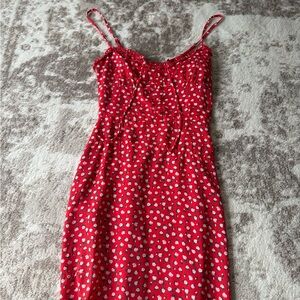 Aeropostale Red Floral Dress with Spaghetti Straps